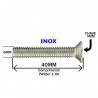 Parafuso Sextavado Interno Allen Chata Inox MA 6 X 40 A2 304 Allen M6-1.00X40 A2