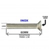 Parafuso Sextavado Interno Allen Chata Inox MA 10 X 60 A2 304 Allen M10-1.50X60 A2