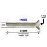 Parafuso Sextavado Interno Allen Chata Inox MA 8 X 12 A2 304 Allen M8-1.25X12 A2