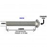 Parafuso Sextavado Interno Allen Abaulada Inox MA 4 X 30 A2 304 Allen M4-0.70X30 A2