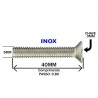 Parafuso Sextavado Interno Allen Chata Inox MA 5 X 40 A2 304 Allen M5-0.80X40 A2