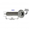 Parafuso Maquina Panela Phillips Inox A2 304 M6 x 25