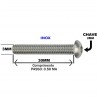 Parafuso Sextavado Interno Allen Abaulada Inox MA 3 X 30 A2 304 Allen M3-0.50X30 A2