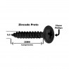 Parafuso Madeira Chipboard Cabea Flangeada Phillips Zincado Preto 5,0 x 35