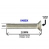 Parafuso Sextavado Interno Allen Chata Inox MA 3 X 10 A2 304 Allen M3-0.50X10 A2