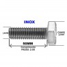 PARAFUSO SEXTAVADO INOX DIN 933 M14 X 50 A2 M14-2.00X50 A2 DIN933
