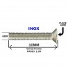 Parafuso Sextavado Interno Allen Chata Inox MA 6 X 10 A2 304 Allen M6-1.00X10 A2
