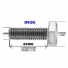PARAFUSO SEXTAVADO INOX DIN 933 M8 X 60 A2 M8-1.25X60 A2 DIN933