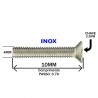 Parafuso Sextavado Interno Allen Chata Inox MA 4 X 10 A2 304 Allen M4-0.70X10 A2
