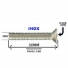 Parafuso Sextavado Interno Allen Chata Inox MA 5 X 10 A2 304 Allen M5-0.80X10 A2